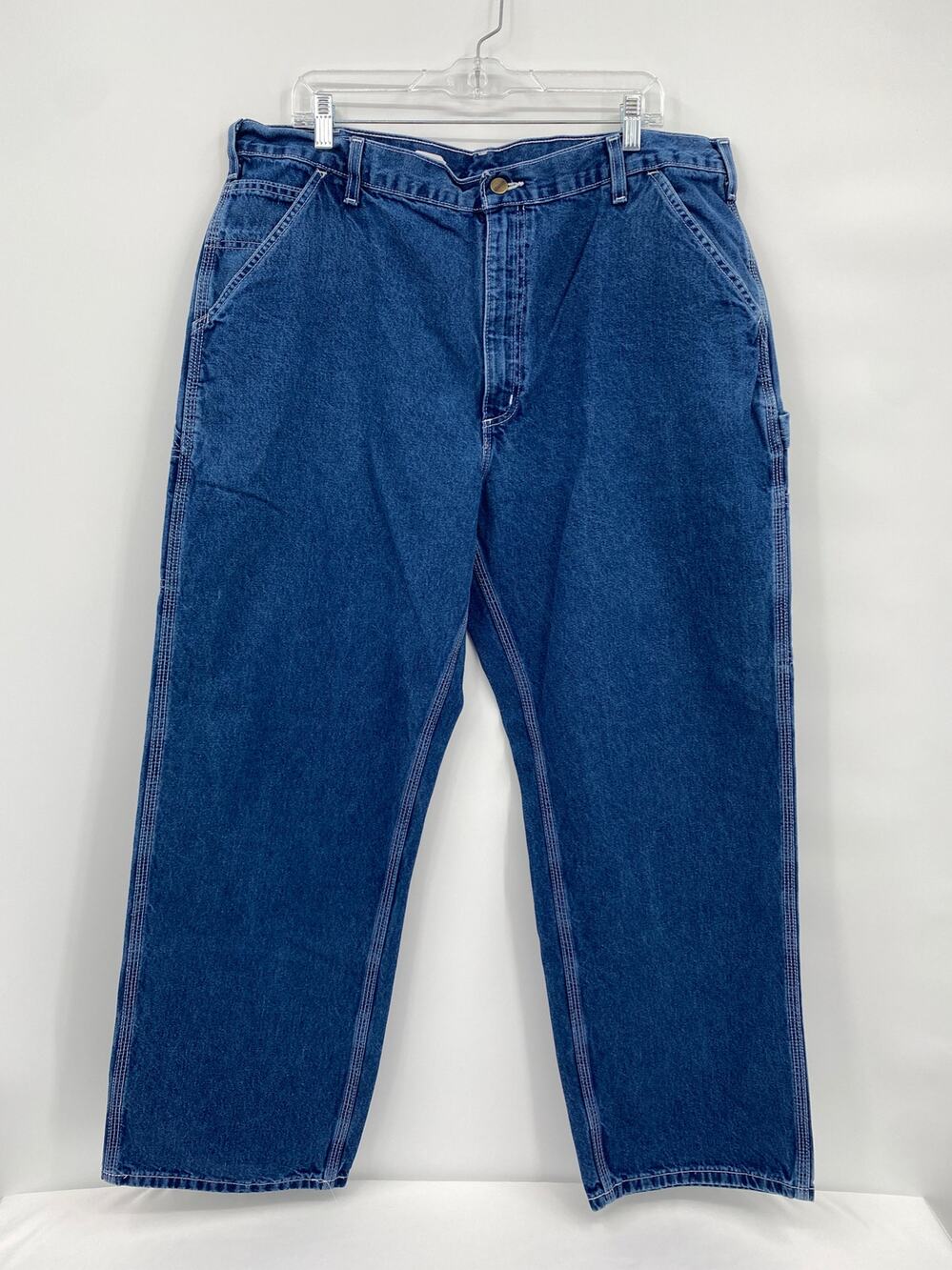 Carhartt Medium Wash Cargo Pockets Denim Jeans Blue Size 40x30